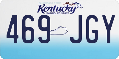KY license plate 469JGY