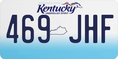 KY license plate 469JHF