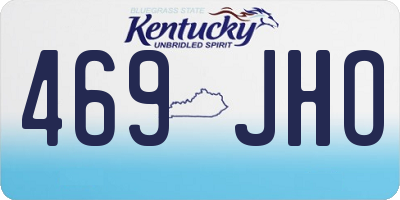 KY license plate 469JHO