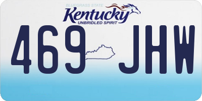 KY license plate 469JHW