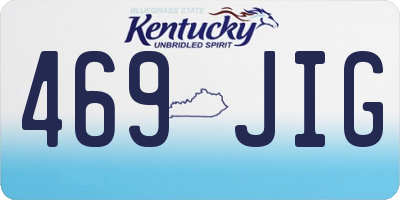 KY license plate 469JIG