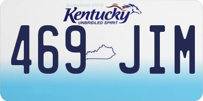 KY license plate 469JIM