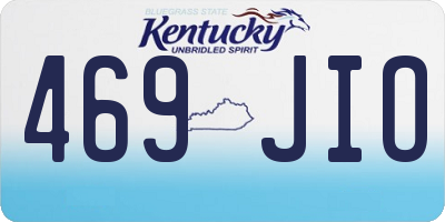KY license plate 469JIO