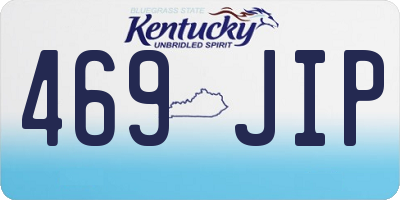 KY license plate 469JIP