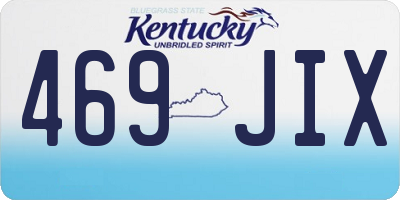 KY license plate 469JIX