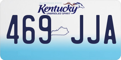KY license plate 469JJA