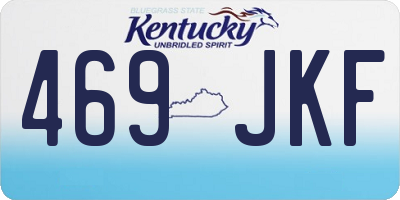 KY license plate 469JKF