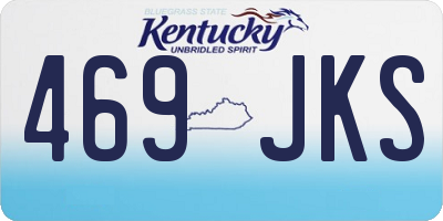 KY license plate 469JKS