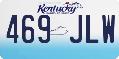 KY license plate 469JLW
