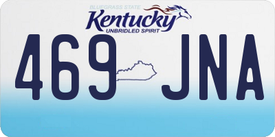 KY license plate 469JNA