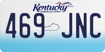 KY license plate 469JNC