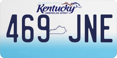 KY license plate 469JNE