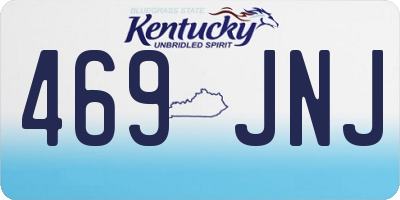KY license plate 469JNJ