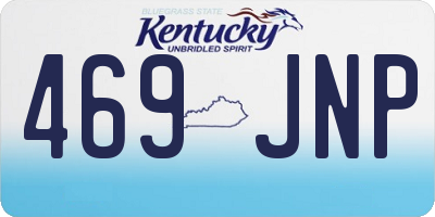 KY license plate 469JNP
