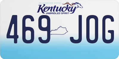KY license plate 469JOG