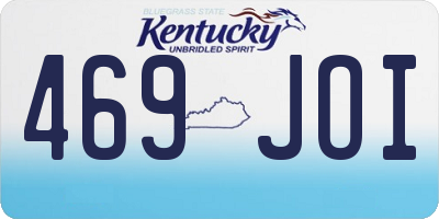 KY license plate 469JOI