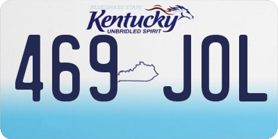 KY license plate 469JOL