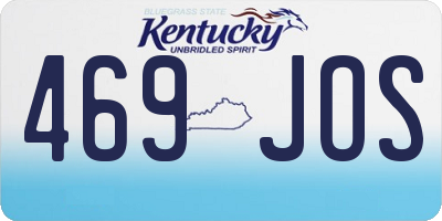 KY license plate 469JOS