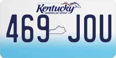 KY license plate 469JOU