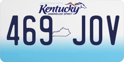 KY license plate 469JOV