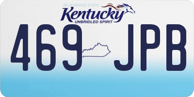 KY license plate 469JPB