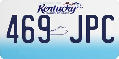 KY license plate 469JPC