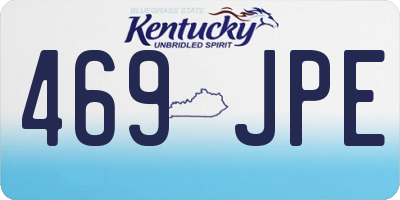 KY license plate 469JPE