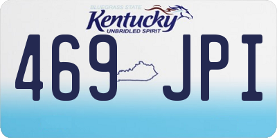 KY license plate 469JPI