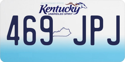 KY license plate 469JPJ