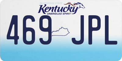 KY license plate 469JPL