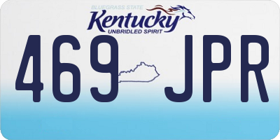 KY license plate 469JPR