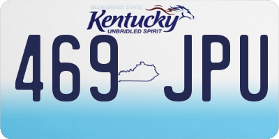 KY license plate 469JPU