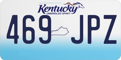 KY license plate 469JPZ