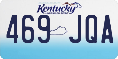KY license plate 469JQA