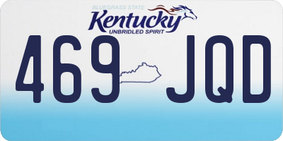KY license plate 469JQD