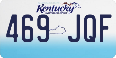 KY license plate 469JQF