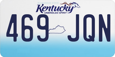 KY license plate 469JQN