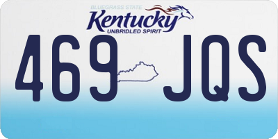KY license plate 469JQS