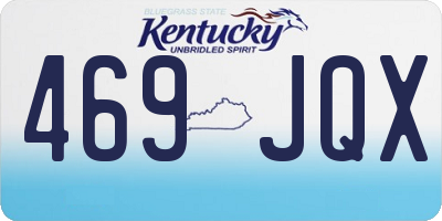 KY license plate 469JQX