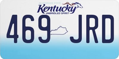 KY license plate 469JRD