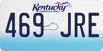 KY license plate 469JRE