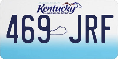 KY license plate 469JRF