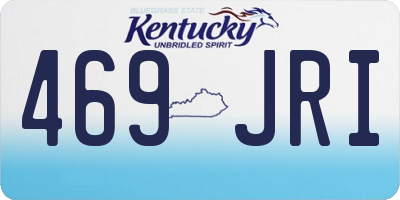 KY license plate 469JRI