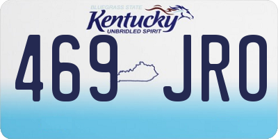 KY license plate 469JRO