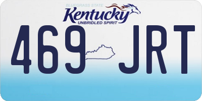 KY license plate 469JRT