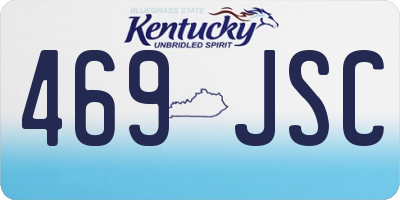 KY license plate 469JSC