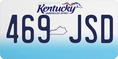 KY license plate 469JSD