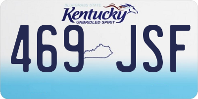 KY license plate 469JSF