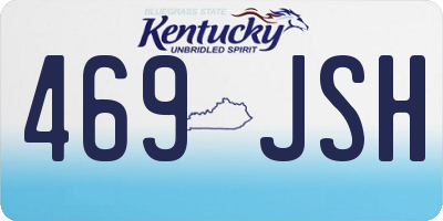 KY license plate 469JSH