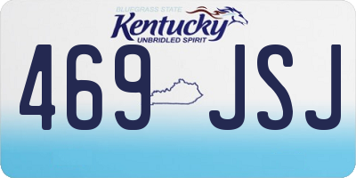 KY license plate 469JSJ